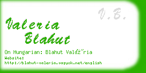 valeria blahut business card